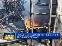 Rusia Bombardir Kota Merefa, 21 Orang Tewas