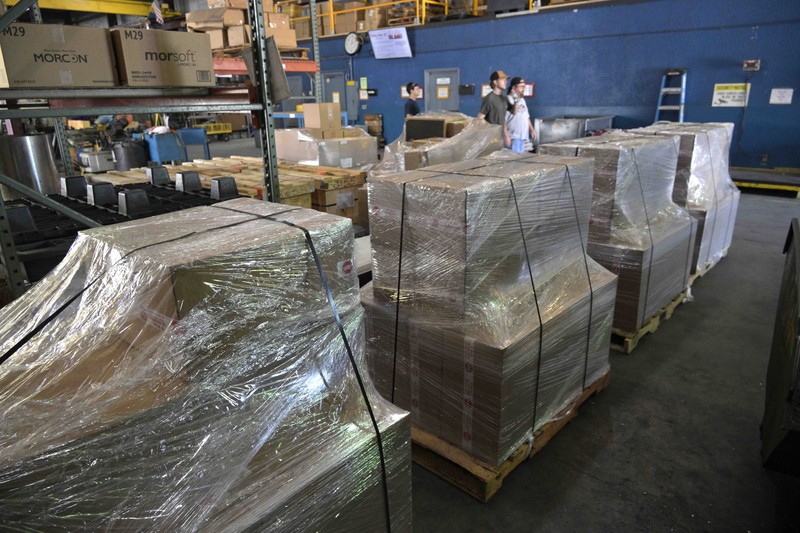 Russia Ukraine War Americans Giving Guns Adrian Kellgren, director of industrial production of KelTec, holds a 9mm SUB2000 rifle, similar to ones being shipped to Ukraine, at their manufacturing facility on Thursday, March 17, 2022, in Cocoa, Fla. Kellgren’s family-owned gun company was left holding a $200,000 shipment of semi-automatic rifles after a longtime customer in Odessa suddenly went silent during Vladimir Putin’s invasion of Ukraine. Fearing the worst, the company decided to put those stranded 400 guns to good use, sending them to Ukraine's nascent resistance movement. (AP Photo/Phelan M. Ebenhack)