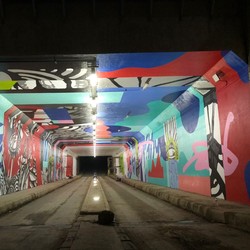 Pertamina dan Gardu House Bikin Mandalika Art Tunnel Bernergi
