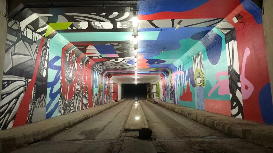 'The Harder The Battle, The Sweeter The Victory' menjadi tema tunnel Pertamina Mandalika International Street Circuit.