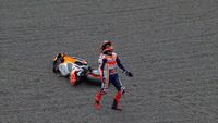 Momen Sedih Empat Kali Marc Marquez Crash Di MotoGP Mandalika