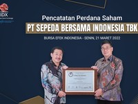 Saham Emiten Sepeda (BIKE) Melesat 34,12% saat Debut Pertama