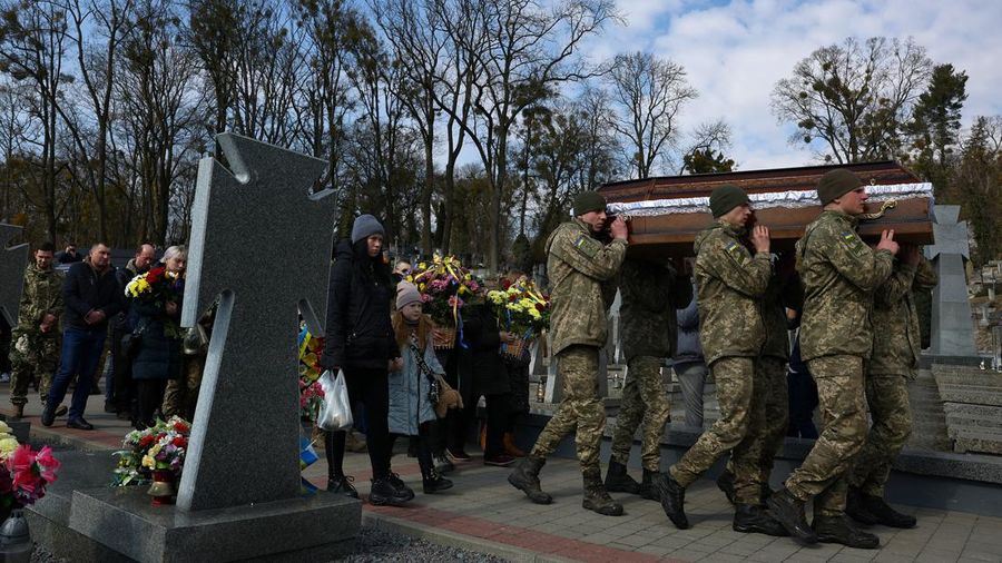 UKRAINE-CRISIS/LVIV FUNERAL