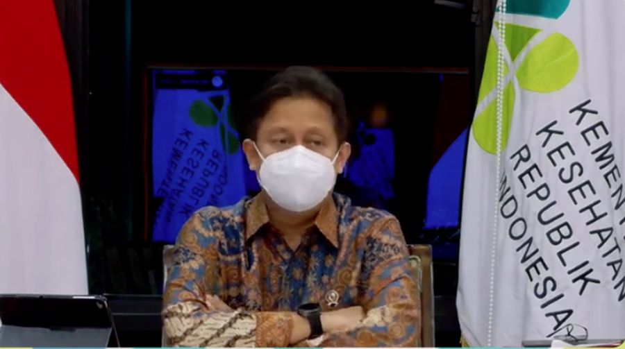 Menteri Kesehatan, Budi Gunadi Sadikin Memberikan Konferensi Pers Mengenai Panduan Protokol Kesehatan Ramadhan dan Idul Fitri. (Tangkapan Layar Youtube Kementerian Kesehatan RI)