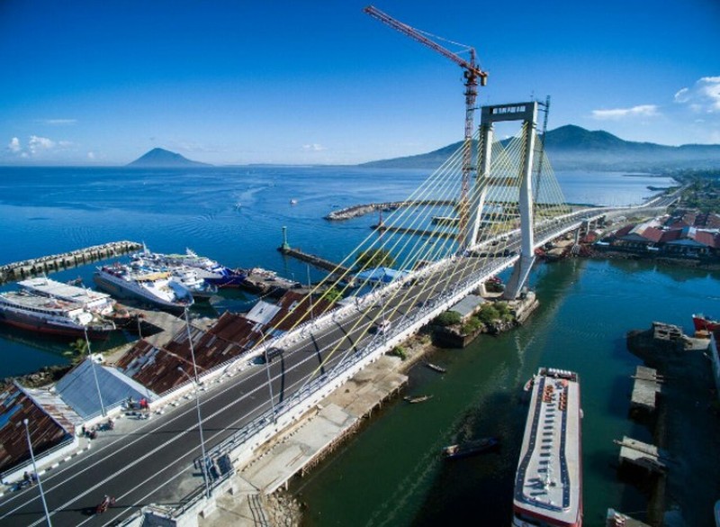 Jembatan Teluk Kendari. (Biro Pers Sekretariat Presiden)