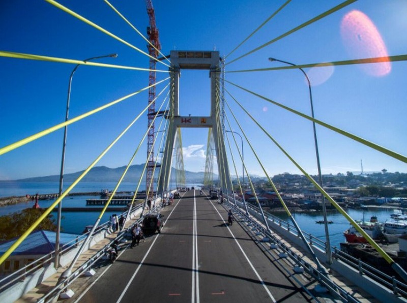 Jembatan Teluk Kendari. (Biro Pers Sekretariat Presiden)