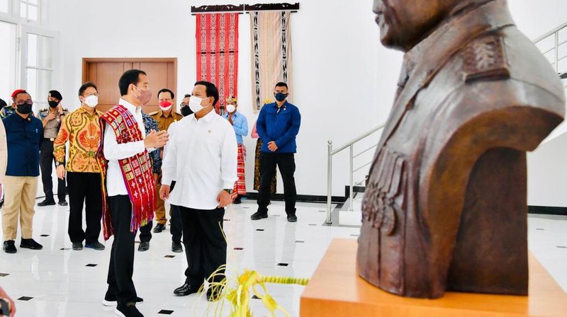Presiden Joko Widodo meresmikan Politeknik Dr. Aloysius Benedictus Mboi, Universitas Pertahanan Republik Indonesia (Unhan) di Kabupaten Belu, Nusa Tenggara Timur (NTT), pada Kamis, 24 Maret 2022. ( Laily Rachev - Biro Pers Sekretariat Presiden)