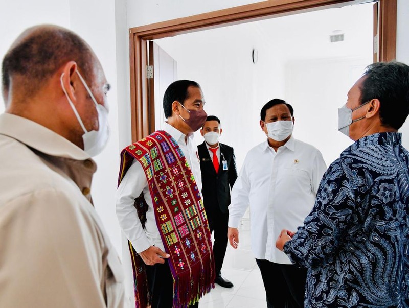 Presiden Joko Widodo meresmikan Politeknik Dr. Aloysius Benedictus Mboi, Universitas Pertahanan Republik Indonesia (Unhan) di Kabupaten Belu, Nusa Tenggara Timur (NTT), pada Kamis, 24 Maret 2022. ( Laily Rachev - Biro Pers Sekretariat Presiden) Presiden Joko Widodo meresmikan Politeknik Dr. Aloysius Benedictus Mboi, Universitas Pertahanan Republik Indonesia (Unhan) di Kabupaten Belu, Nusa Tenggara Timur (NTT), pada Kamis, 24 Maret 2022. ( Laily Rachev - Biro Pers Sekretariat Presiden)