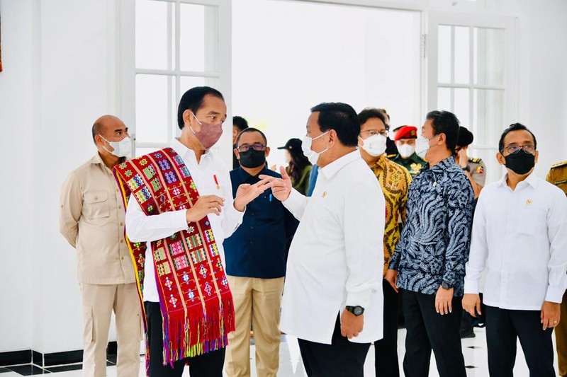 Presiden Joko Widodo meresmikan Politeknik Dr. Aloysius Benedictus Mboi, Universitas Pertahanan Republik Indonesia (Unhan) di Kabupaten Belu, Nusa Tenggara Timur (NTT), pada Kamis, 24 Maret 2022. ( Laily Rachev - Biro Pers Sekretariat Presiden) Presiden Joko Widodo meresmikan Politeknik Dr. Aloysius Benedictus Mboi, Universitas Pertahanan Republik Indonesia (Unhan) di Kabupaten Belu, Nusa Tenggara Timur (NTT), pada Kamis, 24 Maret 2022. ( Laily Rachev - Biro Pers Sekretariat Presiden)