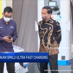 Jokowi Resmikan SPKLU Ultra Fast Charging