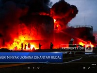 Rudal Rusia Hantam Tangki Minyak Ukraina