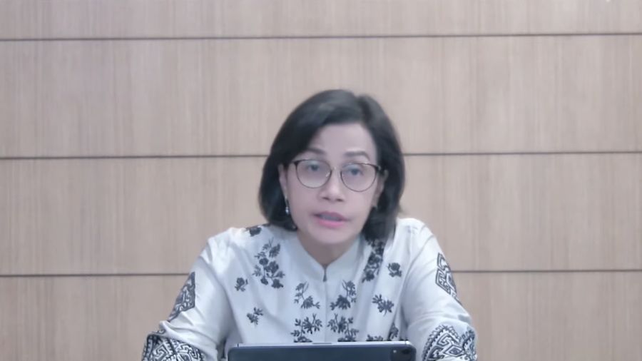 Menteri Keuangan Sri Mulyani Saat Konfrensi Pers APBN KiTa Edisi Maret 2022. (Tangkapan Layar Youtube Kemenkeu RI)