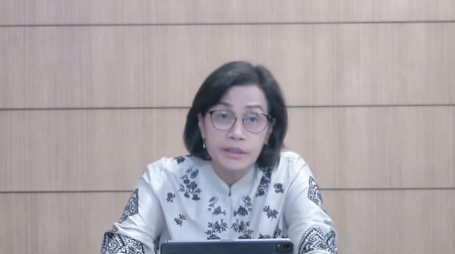 Menteri Keuangan Sri Mulyani Saat Konfrensi Pers APBN KiTa Edisi Maret 2022. (Tangkapan Layar Youtube Kemenkeu RI)