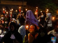 Intip Semarak Pawai Obor Sambut Bulan Ramadan 1443 Hijriah