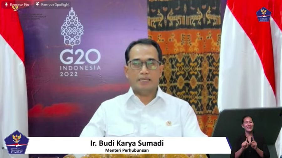 Menteri Perhubungan Budi Karya Sumadi Saat Konfrensi Pers Penyesuaian Regulasi Perjalanan Mana Covid-19. (Tangkapan Layar Youtube BNPB Indonesia)