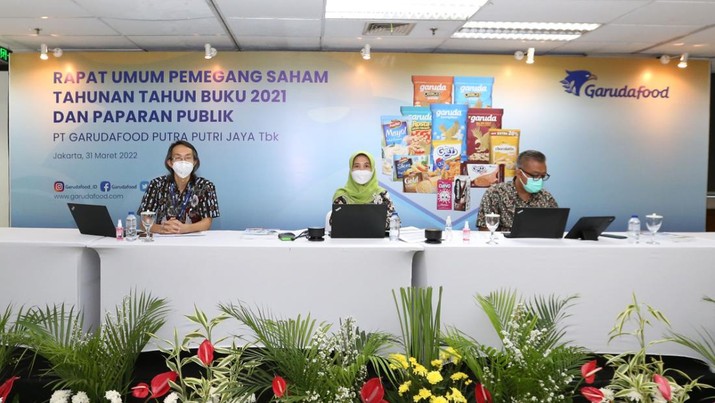 Rapat Umum Pemegang Saham Tahunan Tahun 2021 dan Paparan Publik PT. Garudafood Putra Putri Jaya Tbk. (Dok. Garudafood)