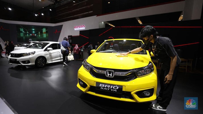 Honda Brio di IIMS 2022 (CNBC Indonesia/ Tri Susilo)