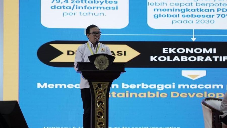 Direktur Digital Business Telkom, Muhamad Fajrin Rasyid dalam Digitalisasi Nusantara Expo and Summit (DNES) 2022.