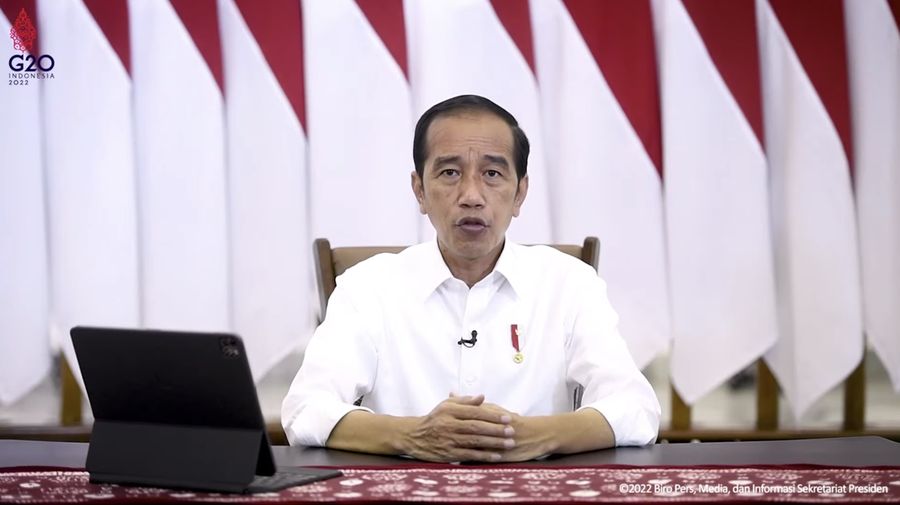 Keterangan Pers Presiden RI terkait Cuti Bersama Idulfitri 1443 H, Istana Bogor, Rabu (6/4/2022). (Tangkapan layar youtube setpres RI)