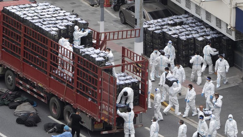 Lonjakan kasus covid-19 di China (AP/Andy Wong)