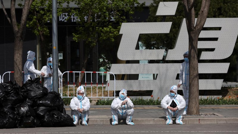 Lonjakan kasus covid-19 di China (AP/Andy Wong)