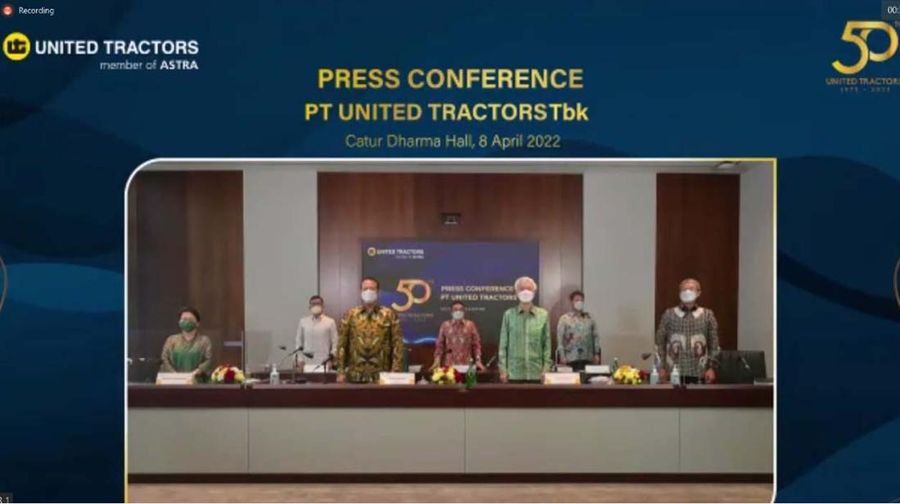 Press Conference PT United Tractors Tbk (UNTR), (Tangkapan layar)