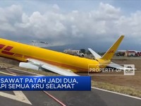Tergelincir, Pesawat Kargo DHL Patah Jadi Dua