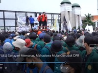 Video: Penampakan Ratusan Mahasiswa Geruduk Gedung DPR