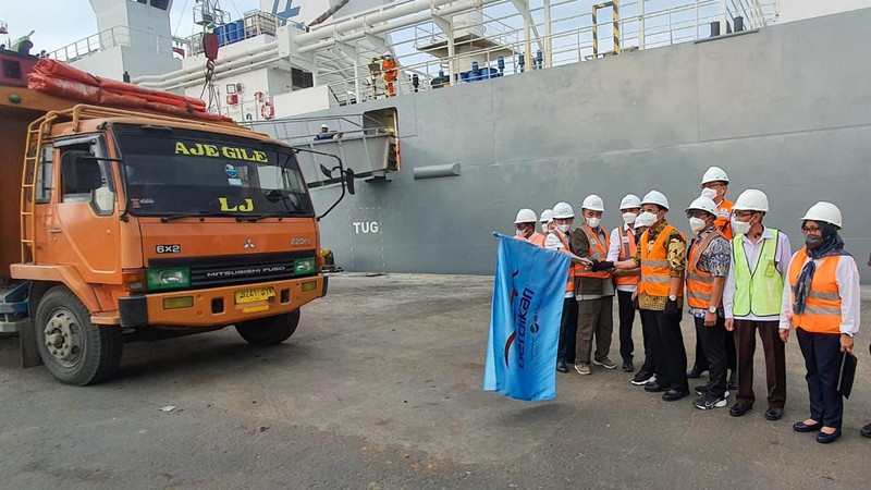 650 ekor sapi asal Australia yang Impor oleh PT Berdikari (Persero) tiba di Pelabuhan Tj Priok. (dok: Bapanas)