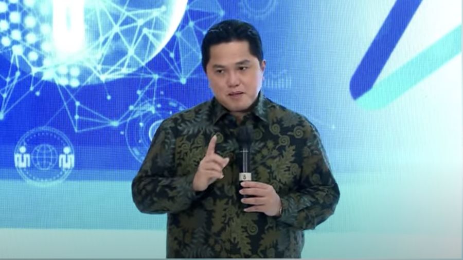 Menteri BUMN Erick Thohir pada acara Launching Rekrutmen Bersama BUMN 2022 (Tangakapan Layar Youtube BUMN)