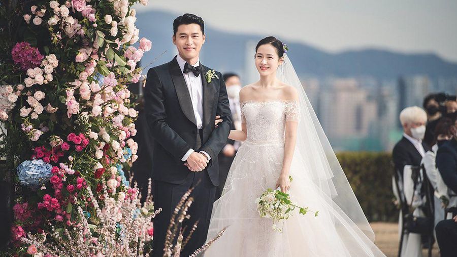 Pernikahan Hyun Bin dan Son Ye Jin (Tangkapan Layar via Instagram @vast.ent)