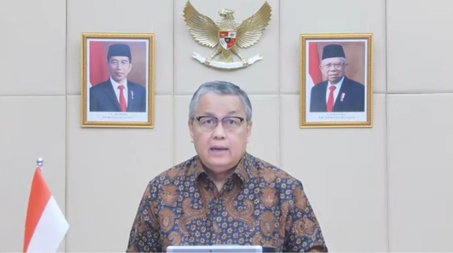Gubernur Bank Indonesia Perry Warjiyo Memberikan Keterangan Pers Mengenai Hasil Rapat Berkala KSSK II Tahun 2022 (Tangkapan Layar Youtube Kemenkeu RI)