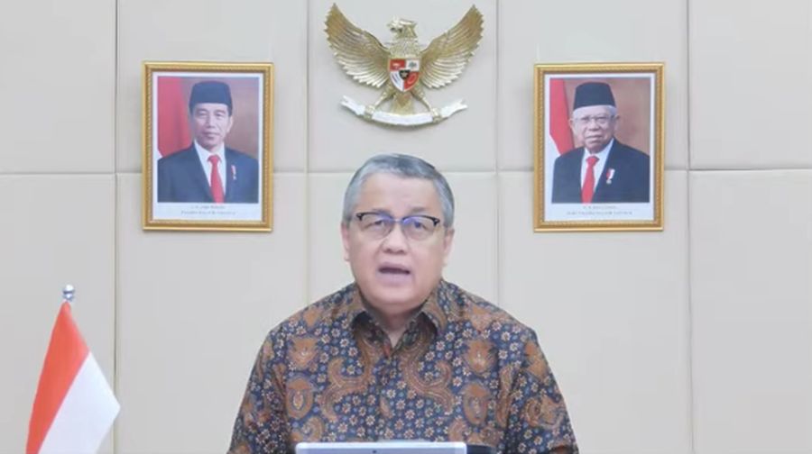 Gubernur Bank Indonesia Perry Warjiyo Memberikan Keterangan Pers Mengenai Hasil Rapat Berkala KSSK II Tahun 2022 (Tangkapan Layar Youtube Kemenkeu RI)