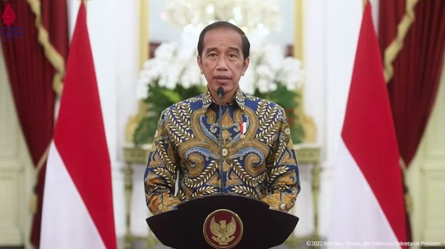Pernyataan Presiden Joko Widodo (Jokowi) tentang Mudik dan Pemberian THR & Gaji ke-13 Tahun 2022, 14 April 2022. (Tangkapan Layar Youtube Sekretariat Presiden)