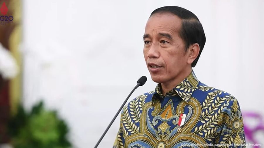 Pernyataan Presiden Joko Widodo (Jokowi) tentang Mudik dan Pemberian THR & Gaji ke-13 Tahun 2022, 14 April 2022. (Tangkapan Layar Youtube Sekretariat Presiden)