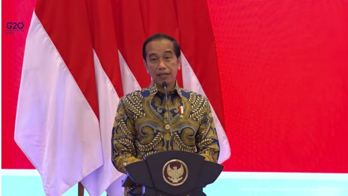 Presiden Joko Widodo Saat Acara Penandatanganan Perjanjian oleh Indonesia Investment Authority (INA) Tahun 2022, 14 April 2022. (Tangkapan Layar Youtube Sekretariat Presiden)