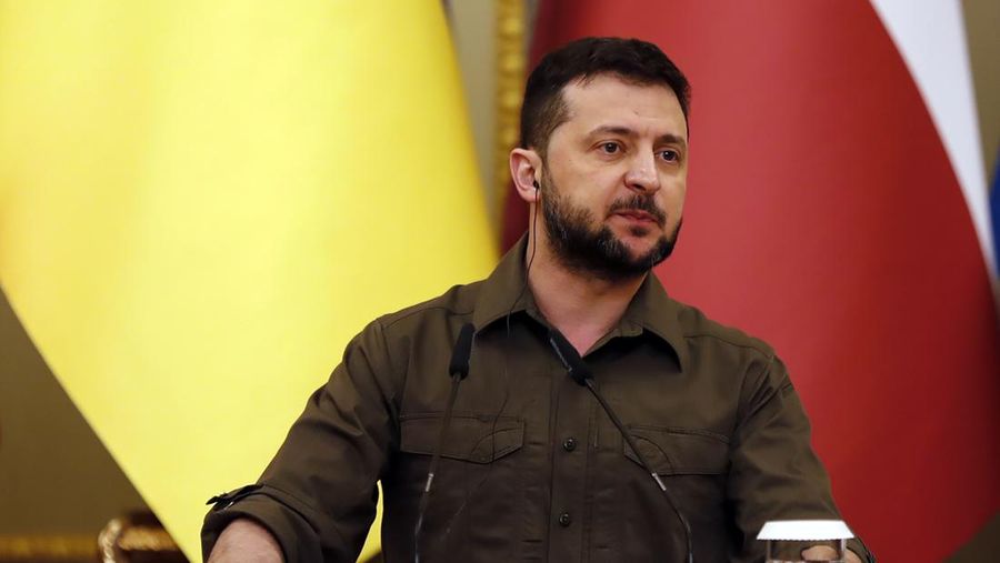 Presiden Ukraina Volodymyr Zelensk (AP/Adam Schreck)