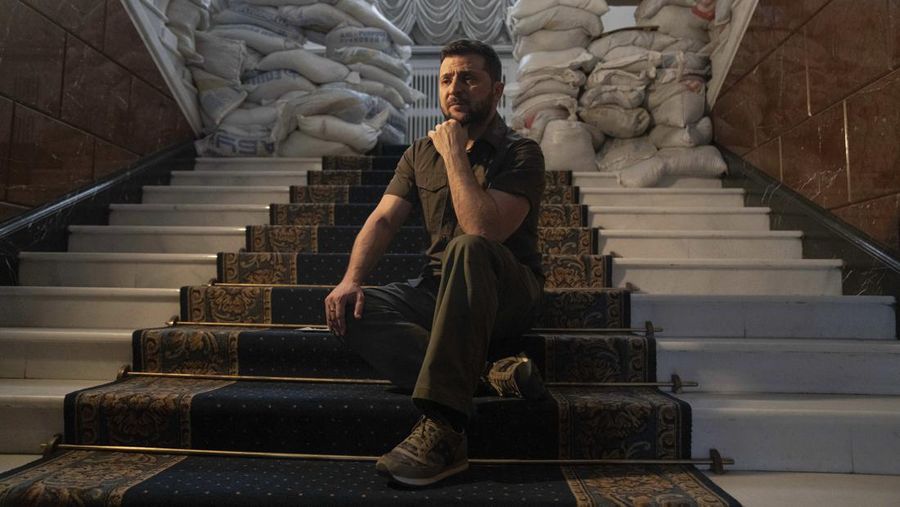 Presiden Ukraina Volodymyr Zelensk. (AP/Evgeniy Maloletka)