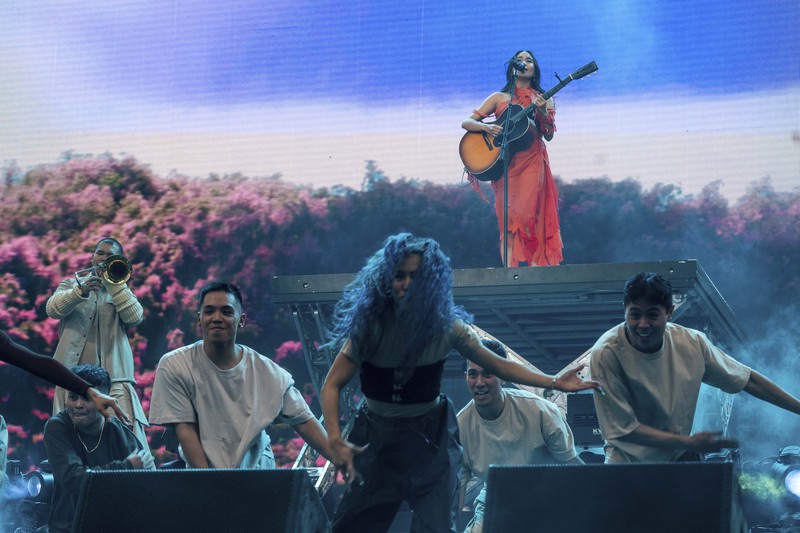 2022 Coachella Music And Arts Festival - Weekend 1 - Day 1 Festivalgoers are seen at the Coachella Music & Arts Festival at the Empire Polo Club on Friday, April 15, 2022, in Indio, Calif. (Photo by Amy Harris/Invision/AP)