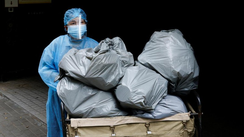 A general view of West New Territories Landfill during the coronavirus disease (COVID-19) pandemic, in Hong Kong, China, April 11, 2022. Picture taken April 11, 2022. Picture taken with a drone. REUTERS/Tyrone Siu