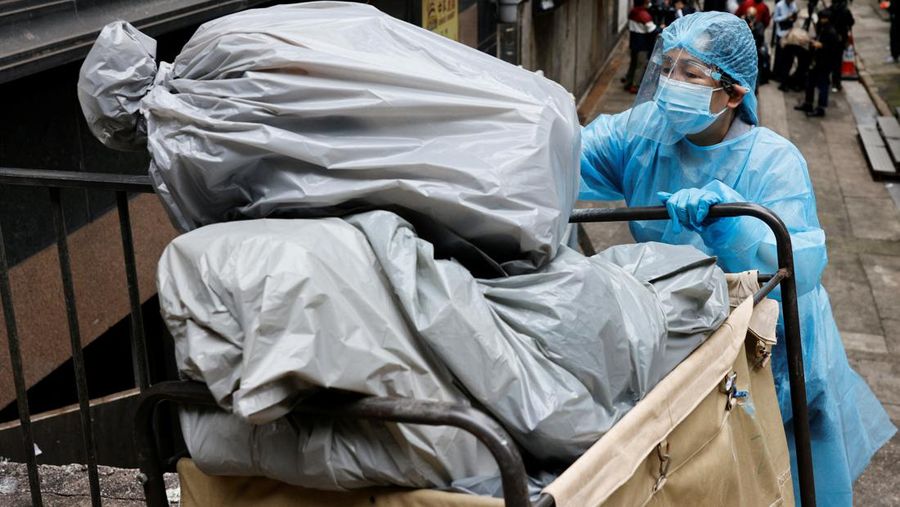 A general view of West New Territories Landfill during the coronavirus disease (COVID-19) pandemic, in Hong Kong, China, April 11, 2022. Picture taken April 11, 2022. Picture taken with a drone. REUTERS/Tyrone Siu