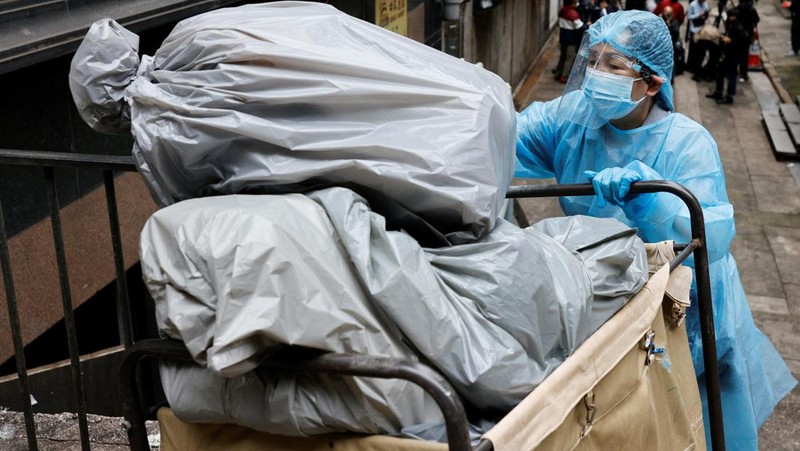 A general view of West New Territories Landfill during the coronavirus disease (COVID-19) pandemic, in Hong Kong, China, April 11, 2022. Picture taken April 11, 2022. Picture taken with a drone. REUTERS/Tyrone Siu