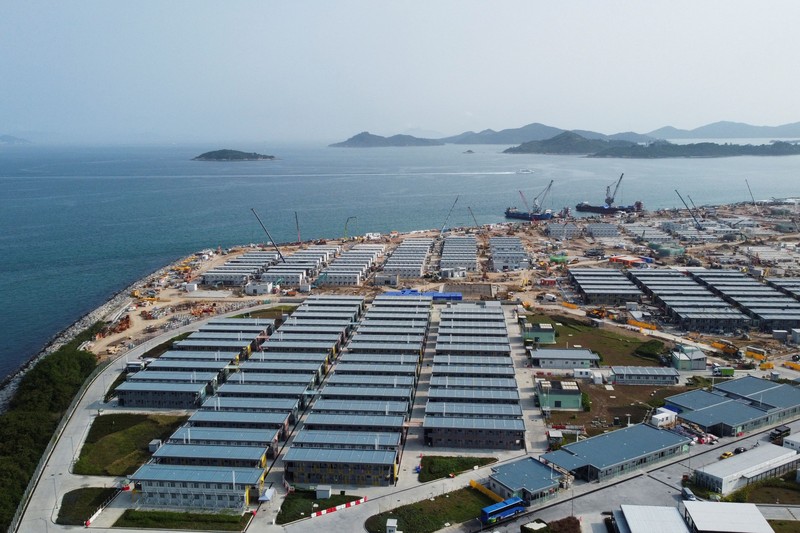 A general view of West New Territories Landfill during the coronavirus disease (COVID-19) pandemic, in Hong Kong, China, April 11, 2022. Picture taken April 11, 2022. Picture taken with a drone. REUTERS/Tyrone Siu