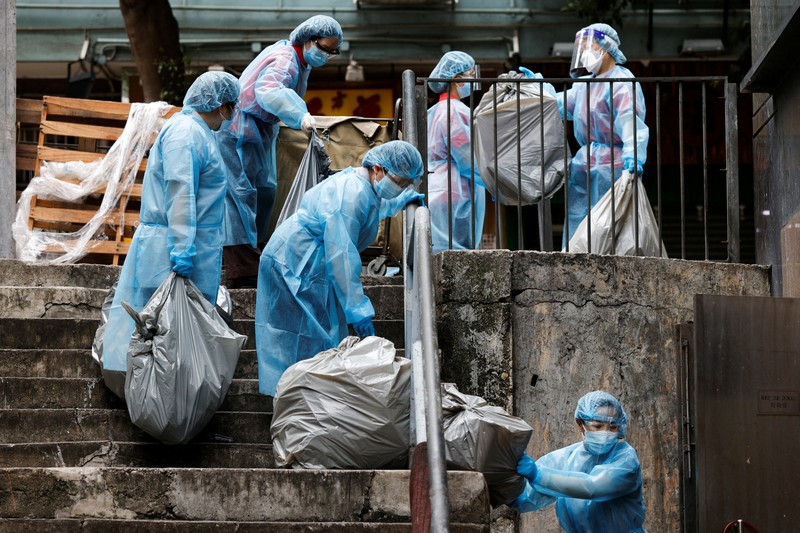 A general view of West New Territories Landfill during the coronavirus disease (COVID-19) pandemic, in Hong Kong, China, April 11, 2022. Picture taken April 11, 2022. Picture taken with a drone. REUTERS/Tyrone Siu