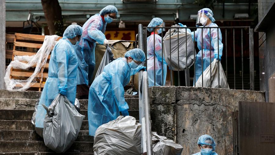 A general view of West New Territories Landfill during the coronavirus disease (COVID-19) pandemic, in Hong Kong, China, April 11, 2022. Picture taken April 11, 2022. Picture taken with a drone. REUTERS/Tyrone Siu