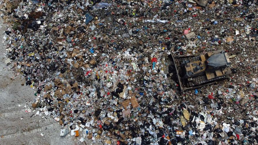 A general view of West New Territories Landfill during the coronavirus disease (COVID-19) pandemic, in Hong Kong, China, April 11, 2022. Picture taken April 11, 2022. Picture taken with a drone. REUTERS/Tyrone Siu