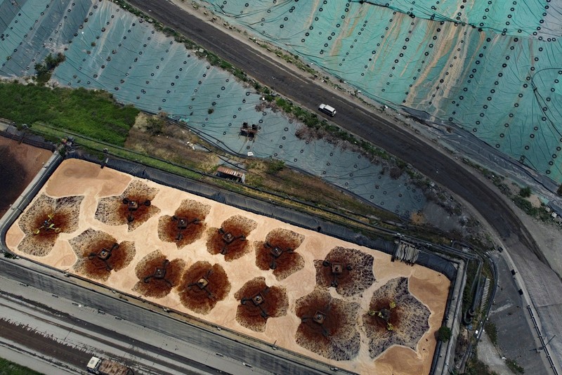 A general view of West New Territories Landfill during the coronavirus disease (COVID-19) pandemic, in Hong Kong, China, April 11, 2022. Picture taken April 11, 2022. Picture taken with a drone. REUTERS/Tyrone Siu