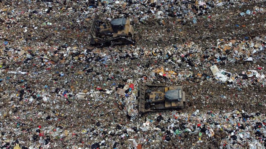 A general view of West New Territories Landfill during the coronavirus disease (COVID-19) pandemic, in Hong Kong, China, April 11, 2022. Picture taken April 11, 2022. Picture taken with a drone. REUTERS/Tyrone Siu