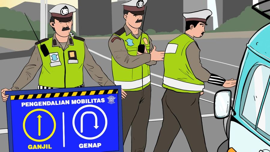 Infografis, Rencana Pelaksanaan Rekayasa Lalu Lintas (One Way - Ganjil Genap)