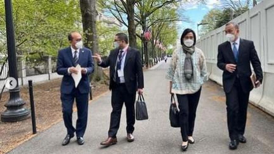 Pertemuan bilateral dengan Secretary Janet Yellen. (Tangkapan Layar Instagram)